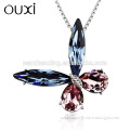 11035-1OUXI New arrival Flower crystal zinc alloy sweater chain